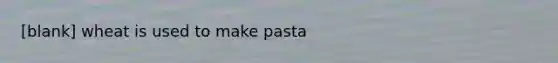 [blank] wheat is used to make pasta