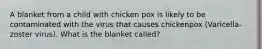 A blanket from a child with chicken pox is likely to be contaminated with the virus that causes chickenpox (Varicella-zoster virus). What is the blanket called?