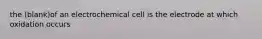 the (blank)of an electrochemical cell is the electrode at which oxidation occurs