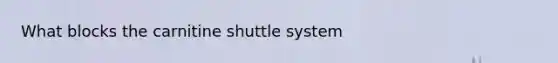 What blocks the carnitine shuttle system