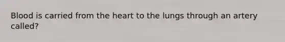 Blood is carried from the heart to the lungs through an artery called?