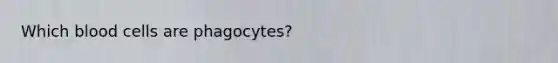 Which blood cells are phagocytes?