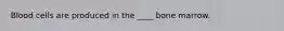 Blood cells are produced in the ____ bone marrow.