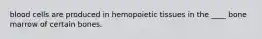 blood cells are produced in hemopoietic tissues in the ____ bone marrow of certain bones.