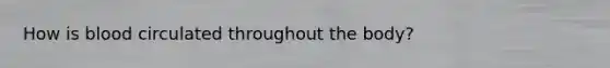 How is blood circulated throughout the body?