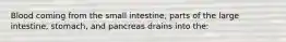 Blood coming from the small intestine, parts of the large intestine, stomach, and pancreas drains into the: