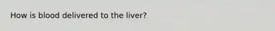 How is blood delivered to the liver?