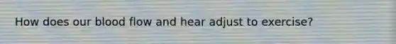 How does our blood flow and hear adjust to exercise?