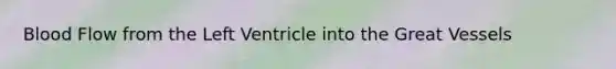 Blood Flow from the Left Ventricle into the Great Vessels