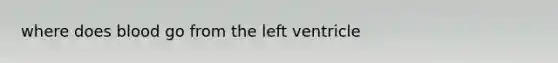 where does blood go from the left ventricle