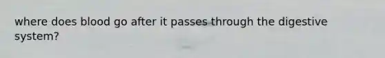 where does blood go after it passes through the digestive system?