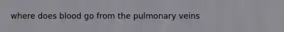 where does blood go from the pulmonary veins