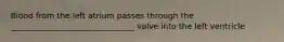 Blood from the left atrium passes through the _______________________________ valve into the left ventricle