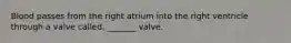 Blood passes from the right atrium into the right ventricle through a valve called, _______ valve.