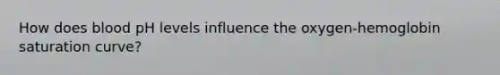How does blood pH levels influence the oxygen-hemoglobin saturation curve?