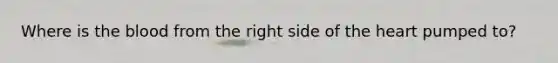 Where is <a href='https://www.questionai.com/knowledge/k7oXMfj7lk-the-blood' class='anchor-knowledge'>the blood</a> from the right side of <a href='https://www.questionai.com/knowledge/kya8ocqc6o-the-heart' class='anchor-knowledge'>the heart</a> pumped to?