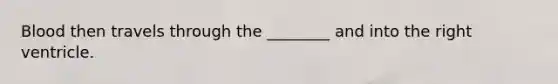 Blood then travels through the ________ and into the right ventricle.