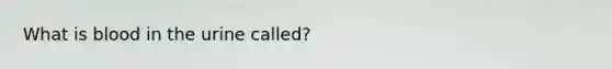 What is blood in the urine called?