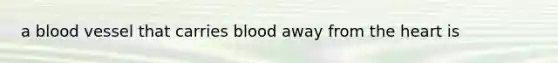 a blood vessel that carries blood away from the heart is