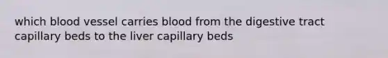 which blood vessel carries blood from the digestive tract capillary beds to the liver capillary beds