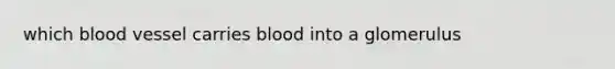 which blood vessel carries blood into a glomerulus