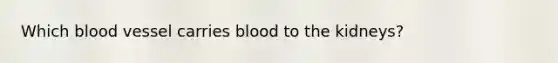 Which blood vessel carries blood to the kidneys?