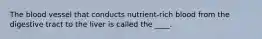 The blood vessel that conducts nutrient-rich blood from the digestive tract to the liver is called the ____.