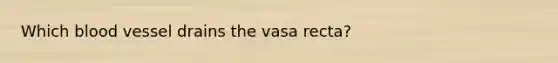 Which blood vessel drains the vasa recta?