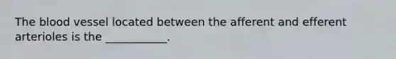 The blood vessel located between the afferent and efferent arterioles is the ___________.