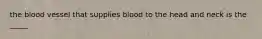 the blood vessel that supplies blood to the head and neck is the _____