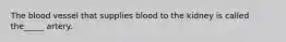 The blood vessel that supplies blood to the kidney is called the_____ artery.