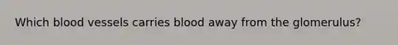 Which blood vessels carries blood away from the glomerulus?