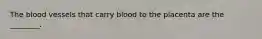 The blood vessels that carry blood to the placenta are the ________.