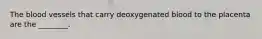 The blood vessels that carry deoxygenated blood to the placenta are the ________.