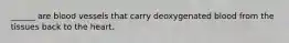 ______ are blood vessels that carry deoxygenated blood from the tissues back to the heart.