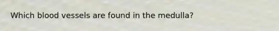 Which blood vessels are found in the medulla?