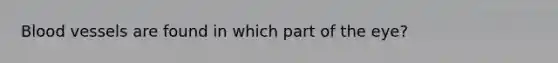 Blood vessels are found in which part of the eye?