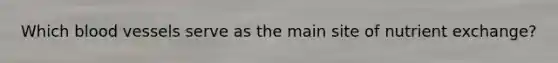 Which blood vessels serve as the main site of nutrient exchange?