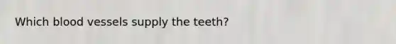 Which blood vessels supply the teeth?