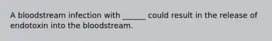 A bloodstream infection with ______ could result in the release of endotoxin into the bloodstream.