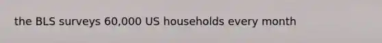 the BLS surveys 60,000 US households every month