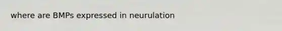 where are BMPs expressed in neurulation