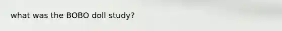 what was the BOBO doll study?