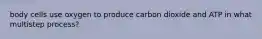 body cells use oxygen to produce carbon dioxide and ATP in what multistep process?