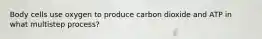 Body cells use oxygen to produce carbon dioxide and ATP in what multistep process?