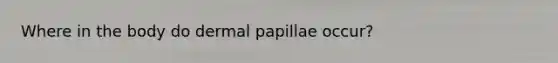 Where in the body do dermal papillae occur?