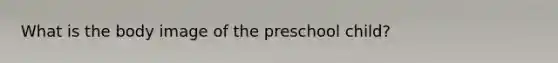What is the body image of the preschool child?