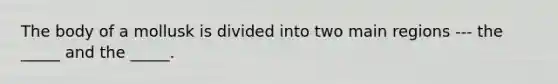 The body of a mollusk is divided into two main regions --- the _____ and the _____.