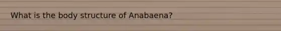 What is the body structure of Anabaena?