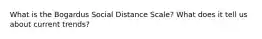 What is the Bogardus Social Distance Scale? What does it tell us about current trends?